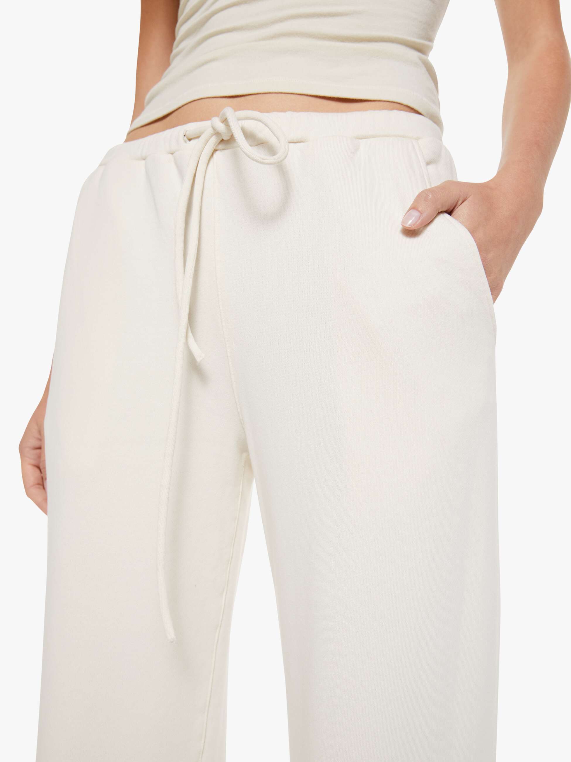SPRWMN Straight Leg Sweatpants - Cream | MOTHER DENIM