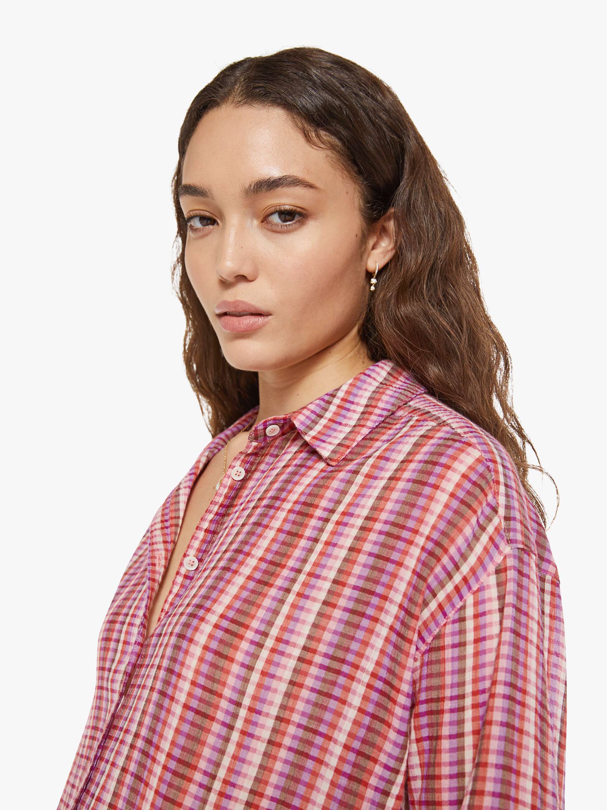 XiRENA Jace Shirt - Ruby Quartz | MOTHER DENIM