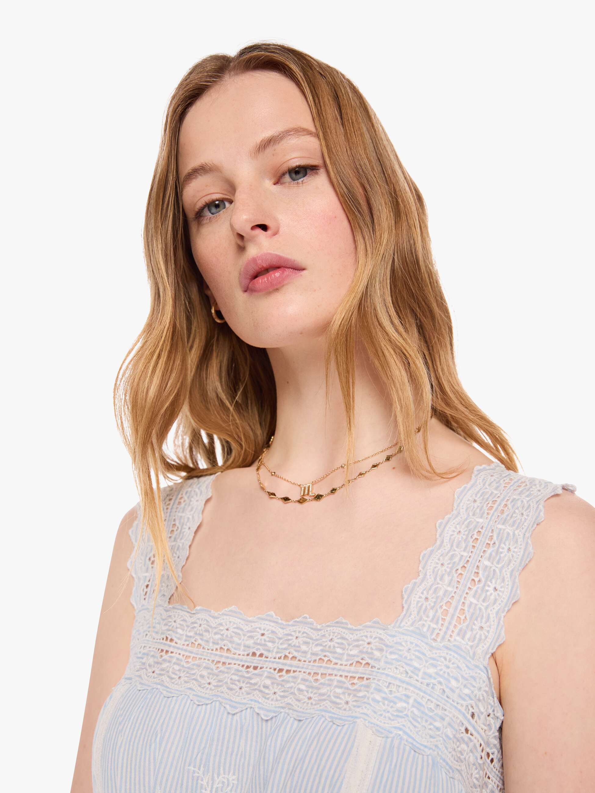 XiRENA Anita Dress - Blue White Stripe | MOTHER DENIM
