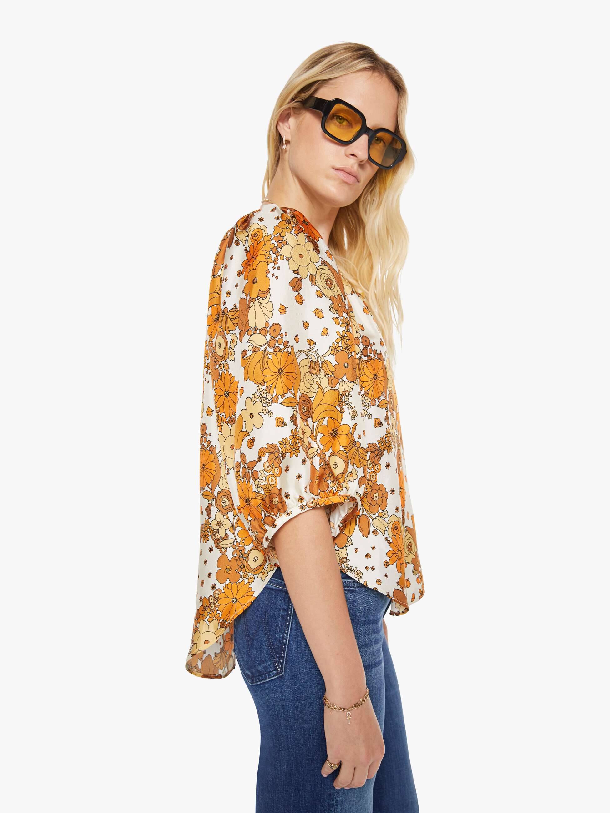 La Prestic Ouiston Moisson Top - Flower Power | MOTHER DENIM