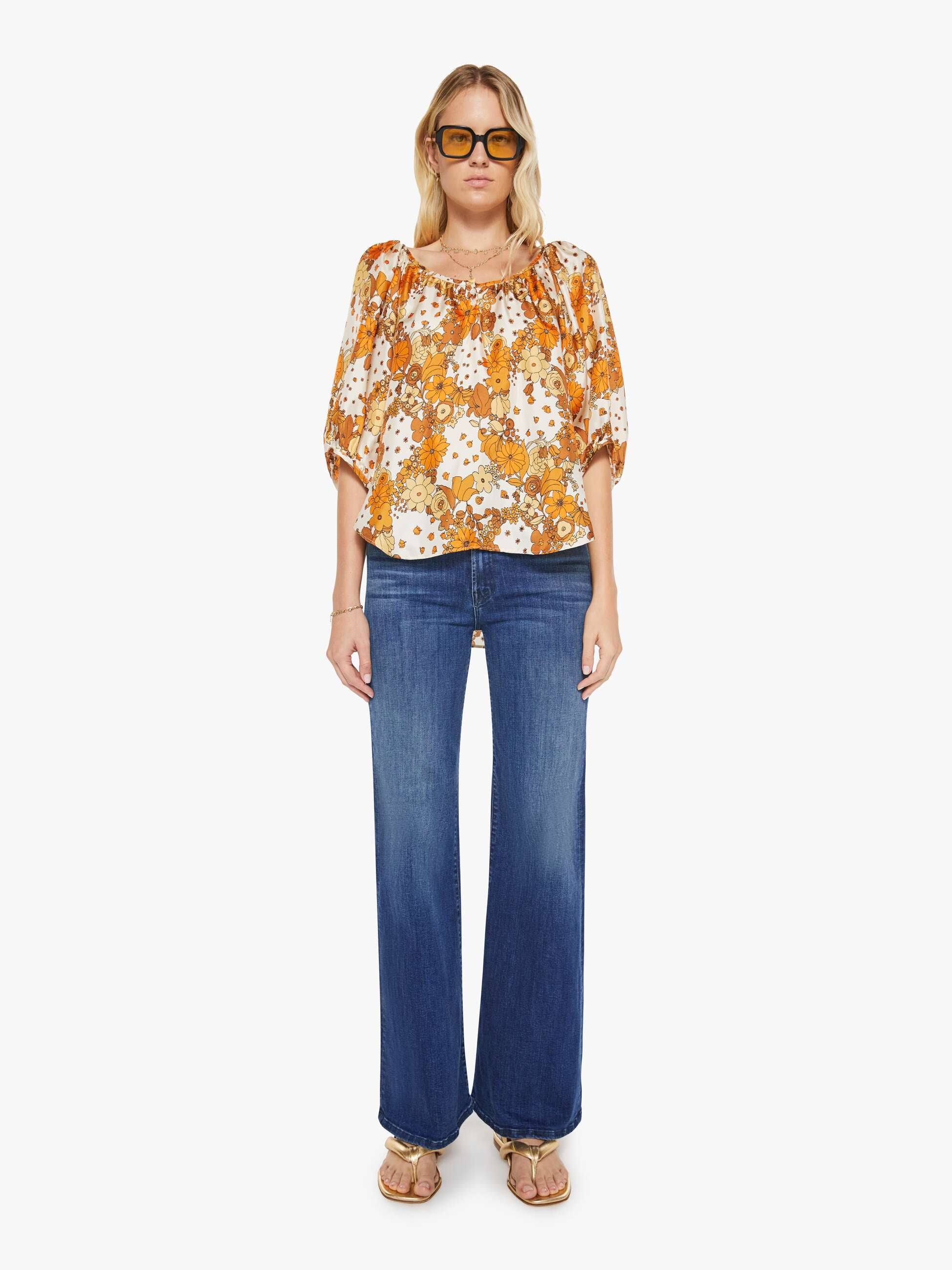 La Prestic Ouiston Moisson Top - Flower Power | MOTHER DENIM