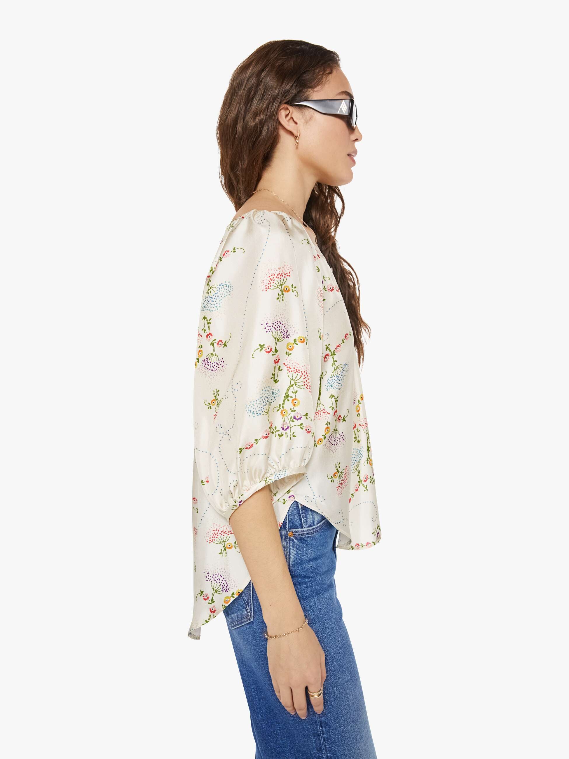 La Prestic Ouiston Moisson Top - Broderie Ecru | MOTHER DENIM