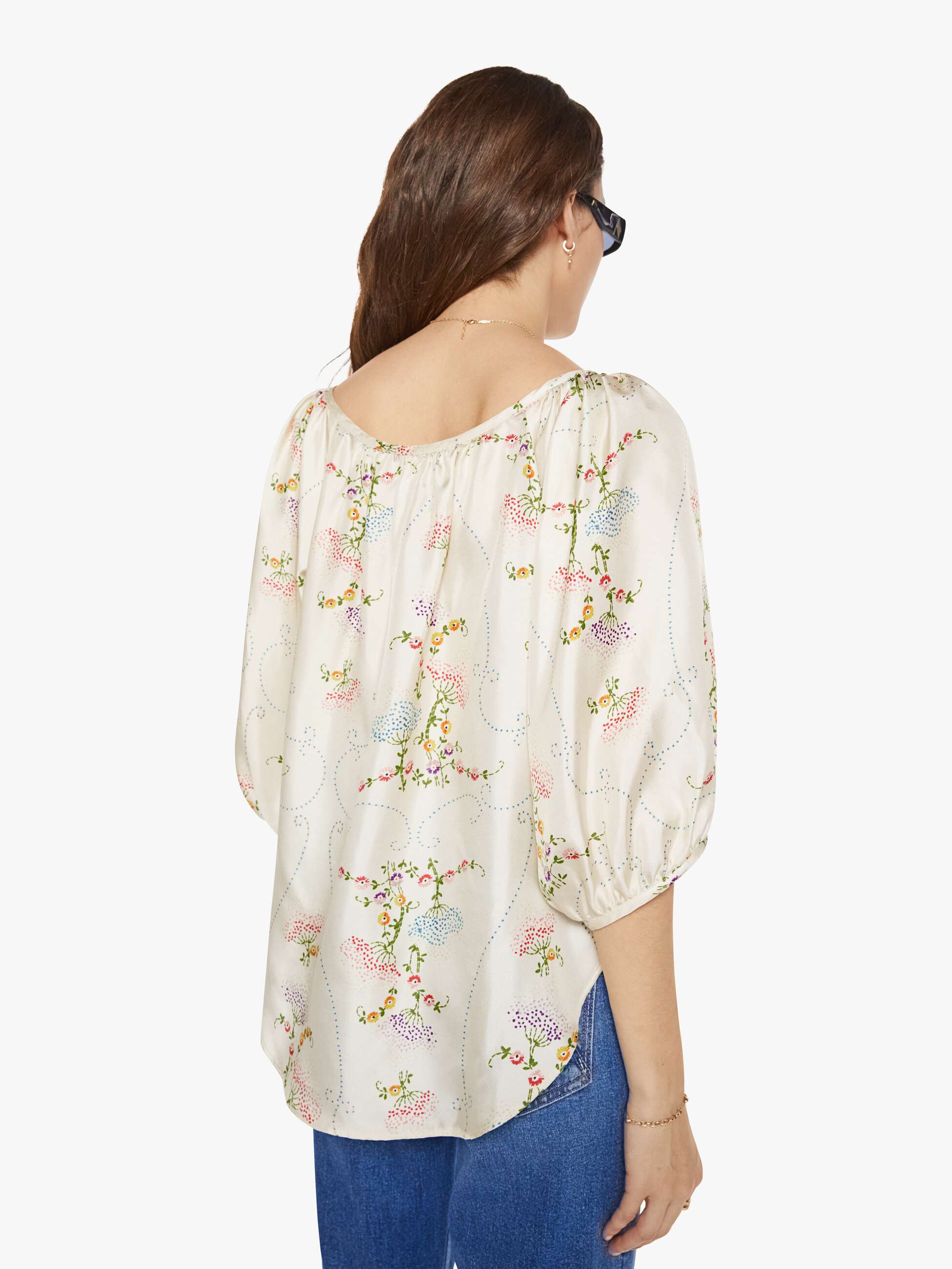 La Prestic Ouiston Moisson Top - Broderie Ecru | MOTHER DENIM
