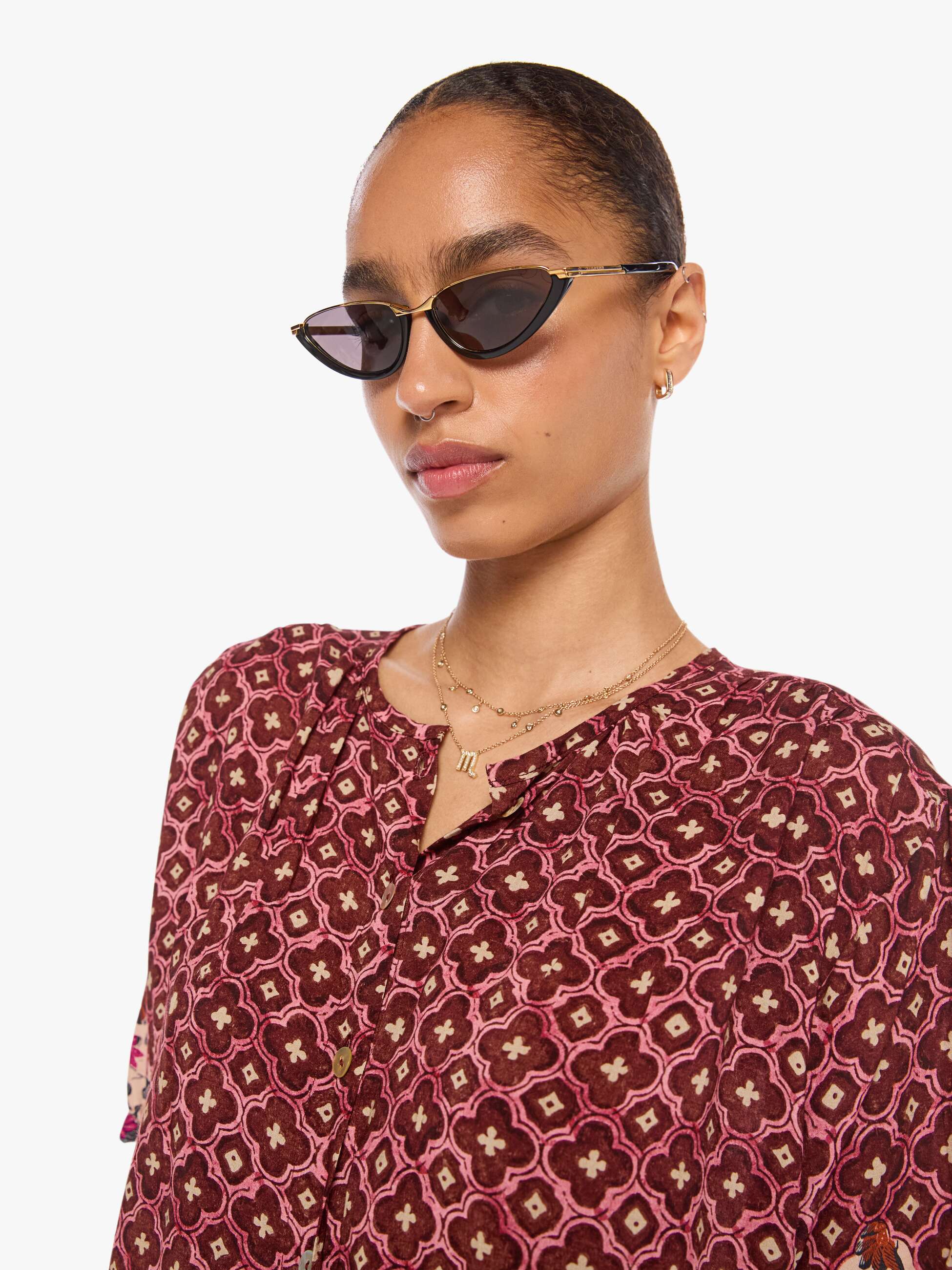 Natalie Martin Violet Top - Mosaic Spice | MOTHER DENIM