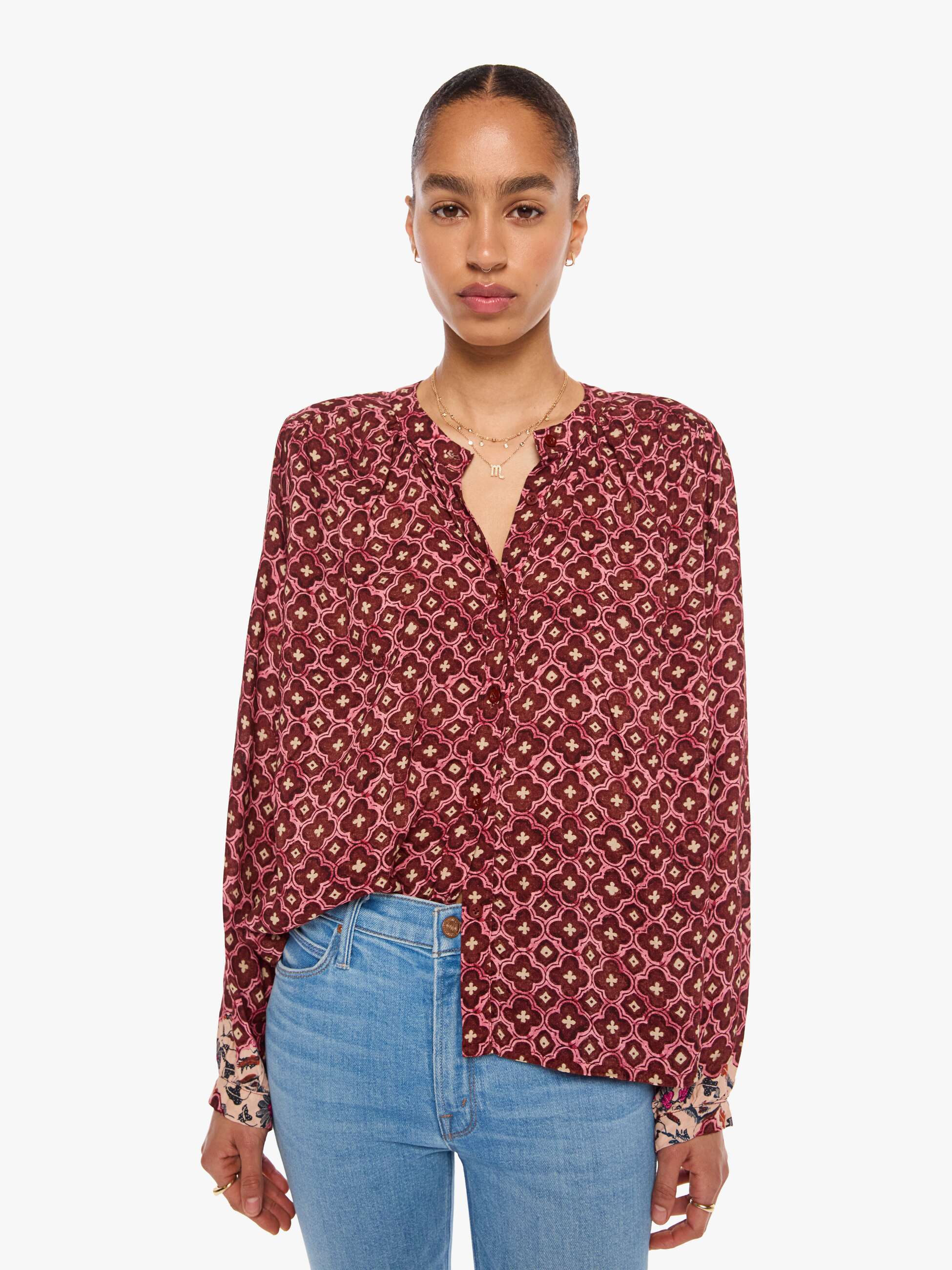 Natalie Martin Violet Top - Mosaic Spice | MOTHER DENIM