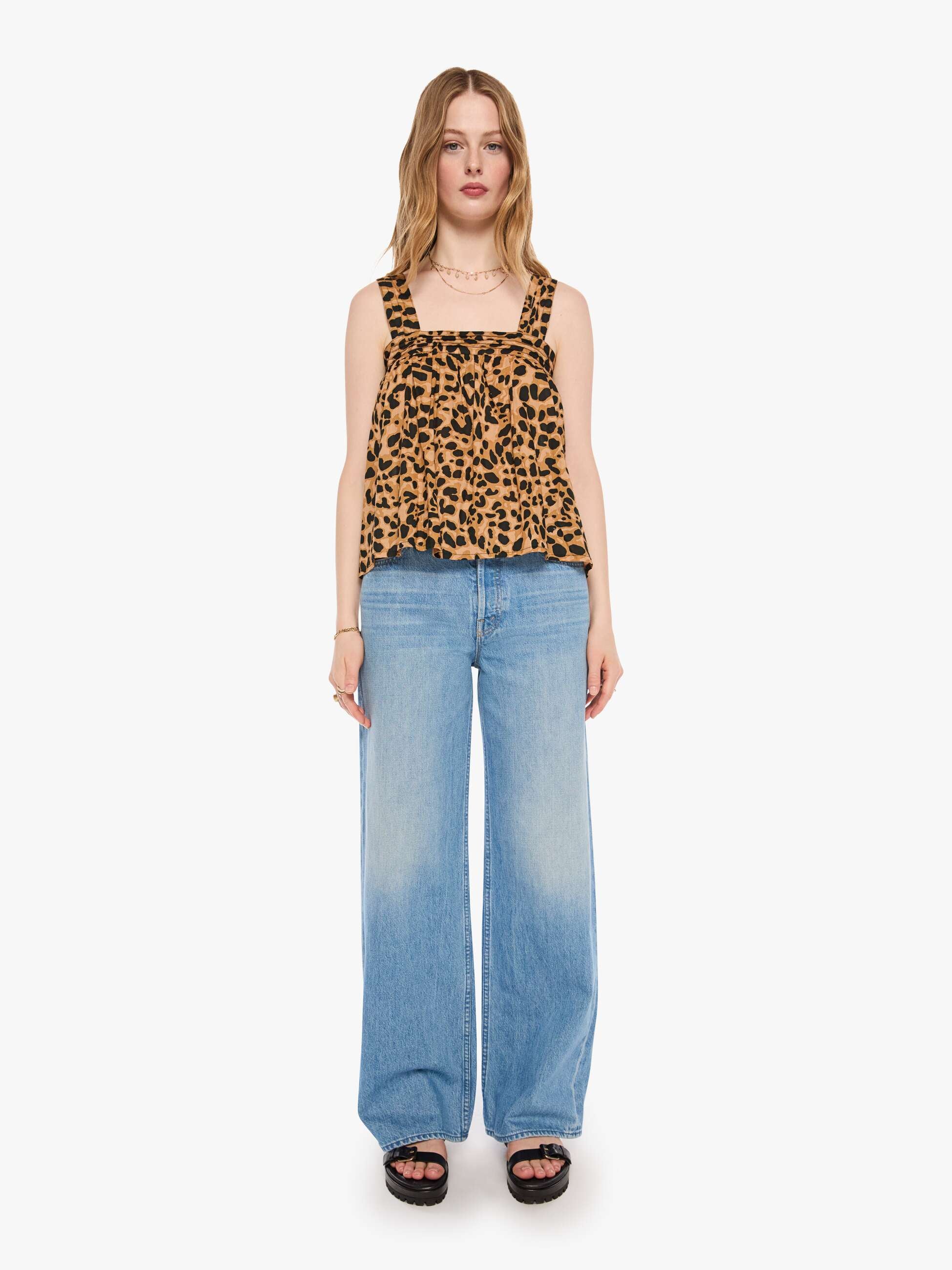 Natalie Martin Jasmine Top - Leopard | MOTHER DENIM