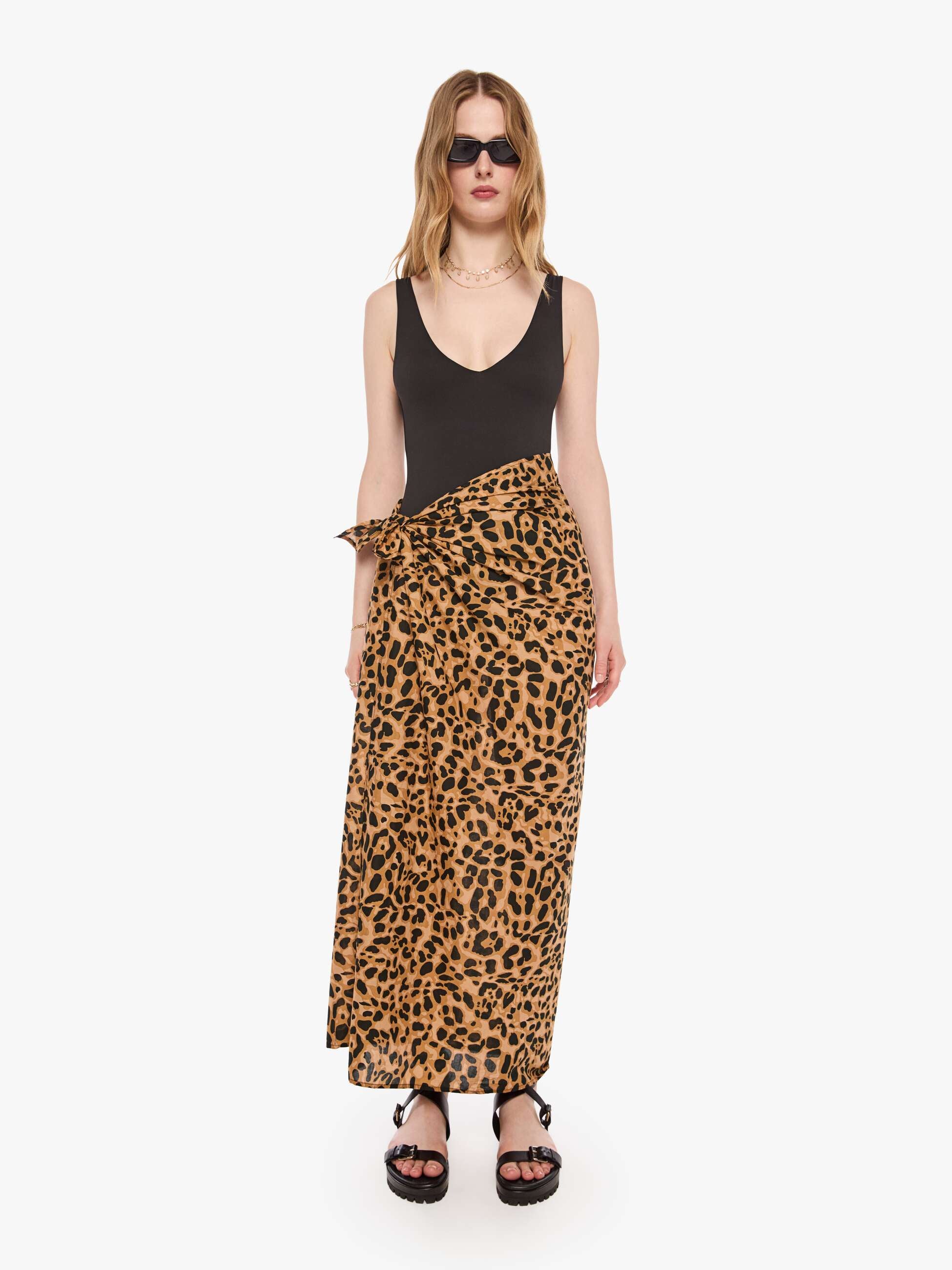 22AW maatee&sons スカーフ TRIMDOT 新品 Natalie Martin Anita Skirt - Leopard | MOTHER DENIM