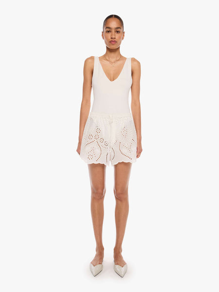 Natalie Martin Jasper Short - Athena Embroidery Salt | MOTHER DENIM