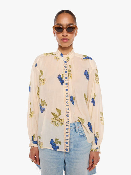 Alix of Bohemia Poet Blouse - Blueberry | MOTHER DENIM