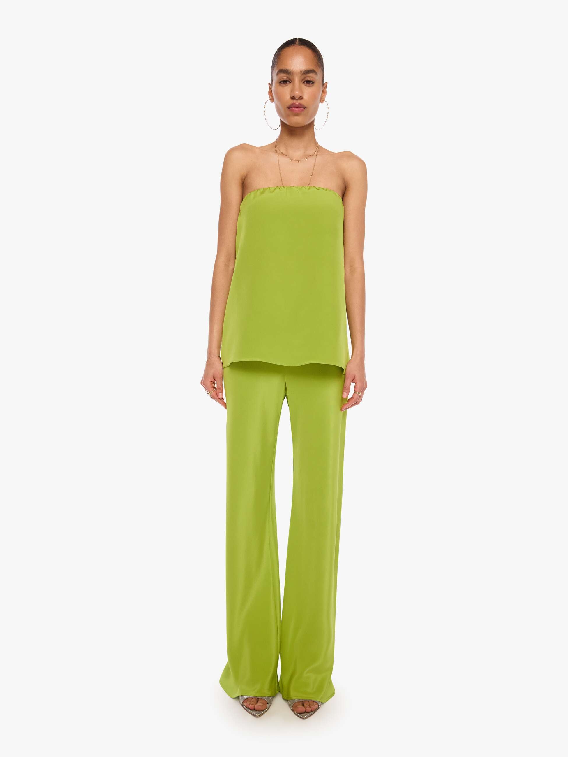 bushdebrunt レッテル オリーブ SABLYN Camden Strapless Top - Chartruese | MOTHER DENIM