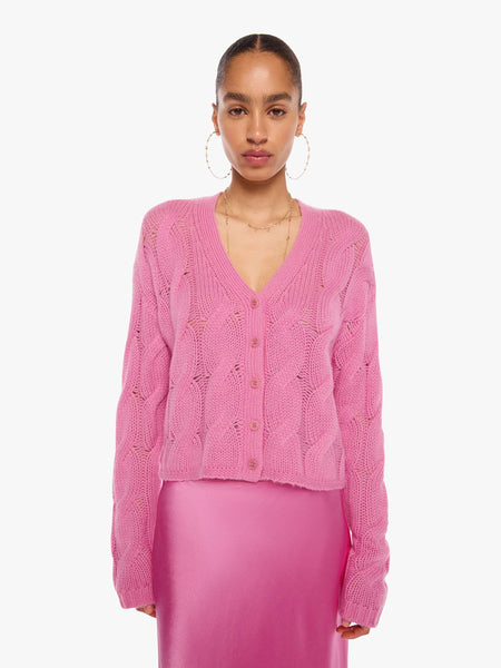 SABLYN Jolie Cable Cardigan - Dahlia | MOTHER DENIM