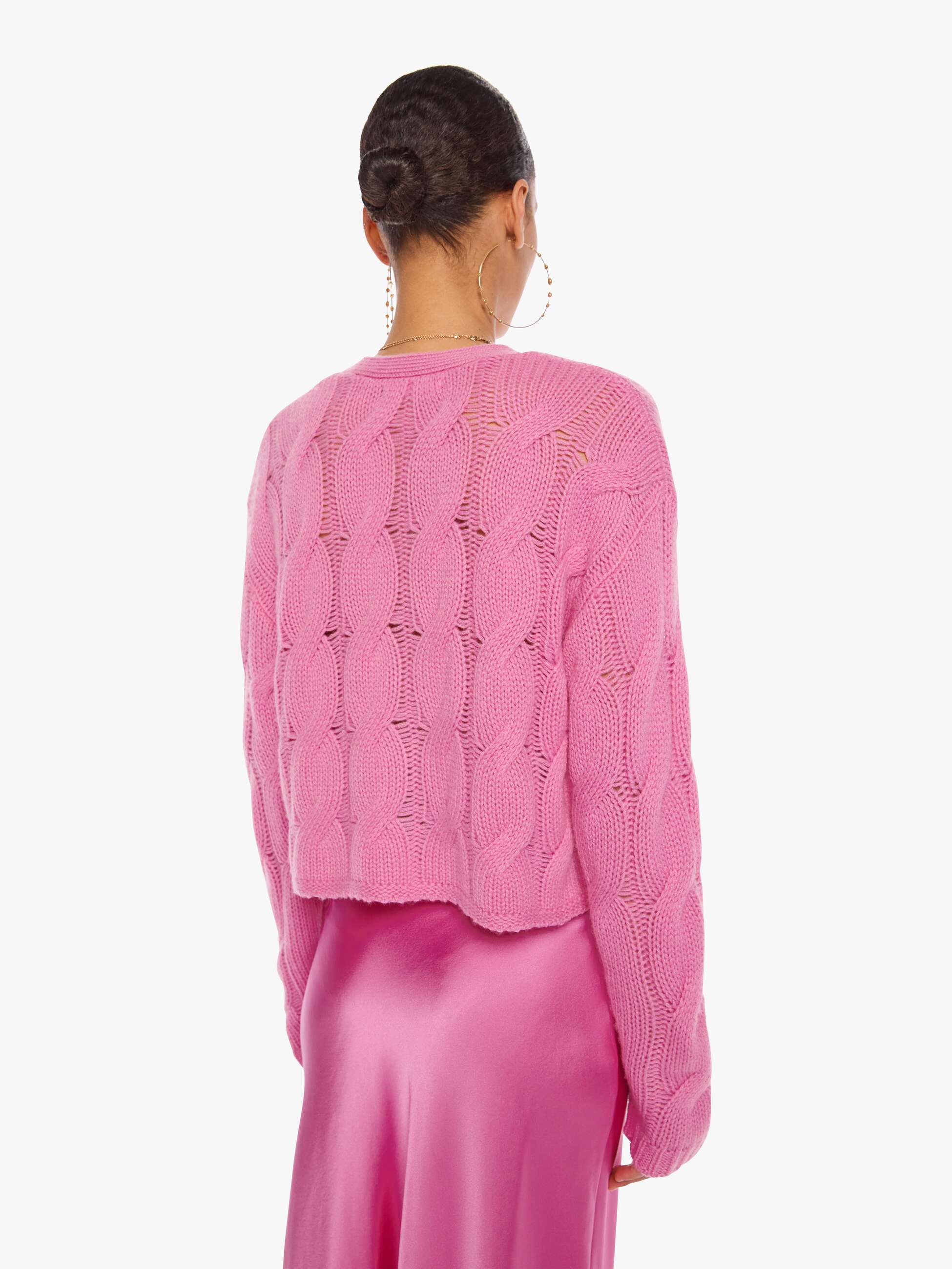 SABLYN Jolie Cable Cardigan - Dahlia | MOTHER DENIM