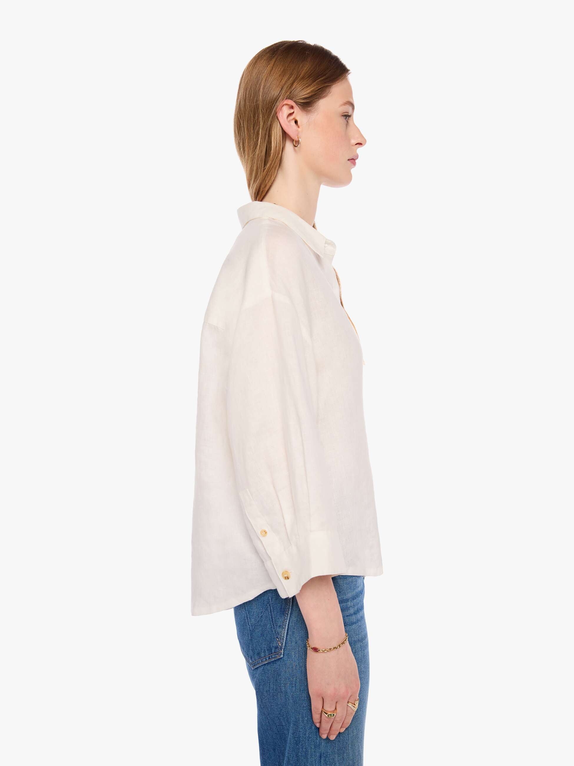 XiRENA Clarke Shirt - White | MOTHER DENIM