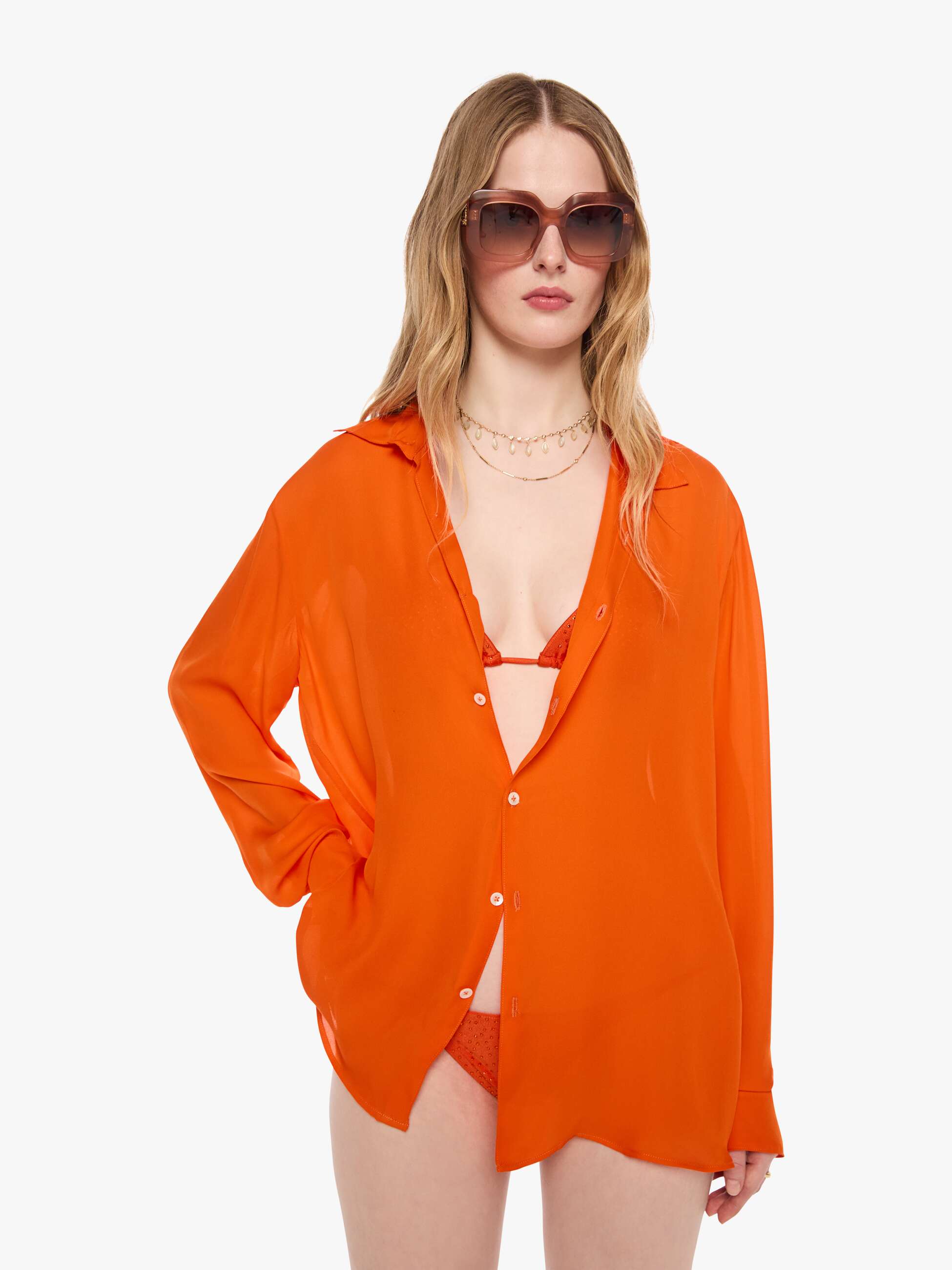 SPRWMN Mara Button Up - Orange