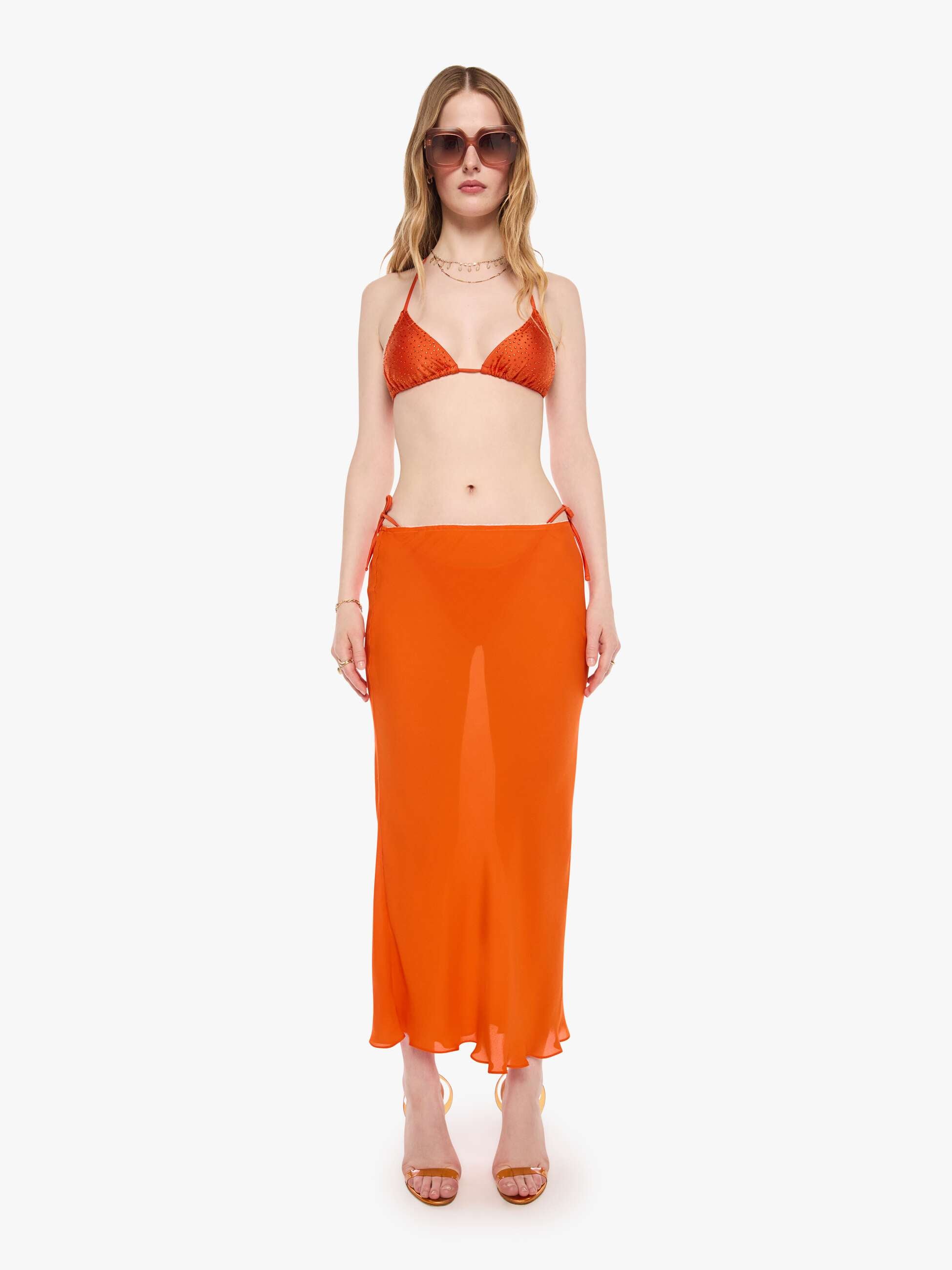 SPRWMN Lara Midi Skirt - Orange