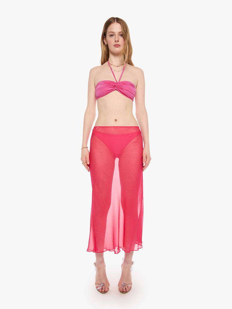 SPRWMN Lara Midi Skirt - Hot Pink