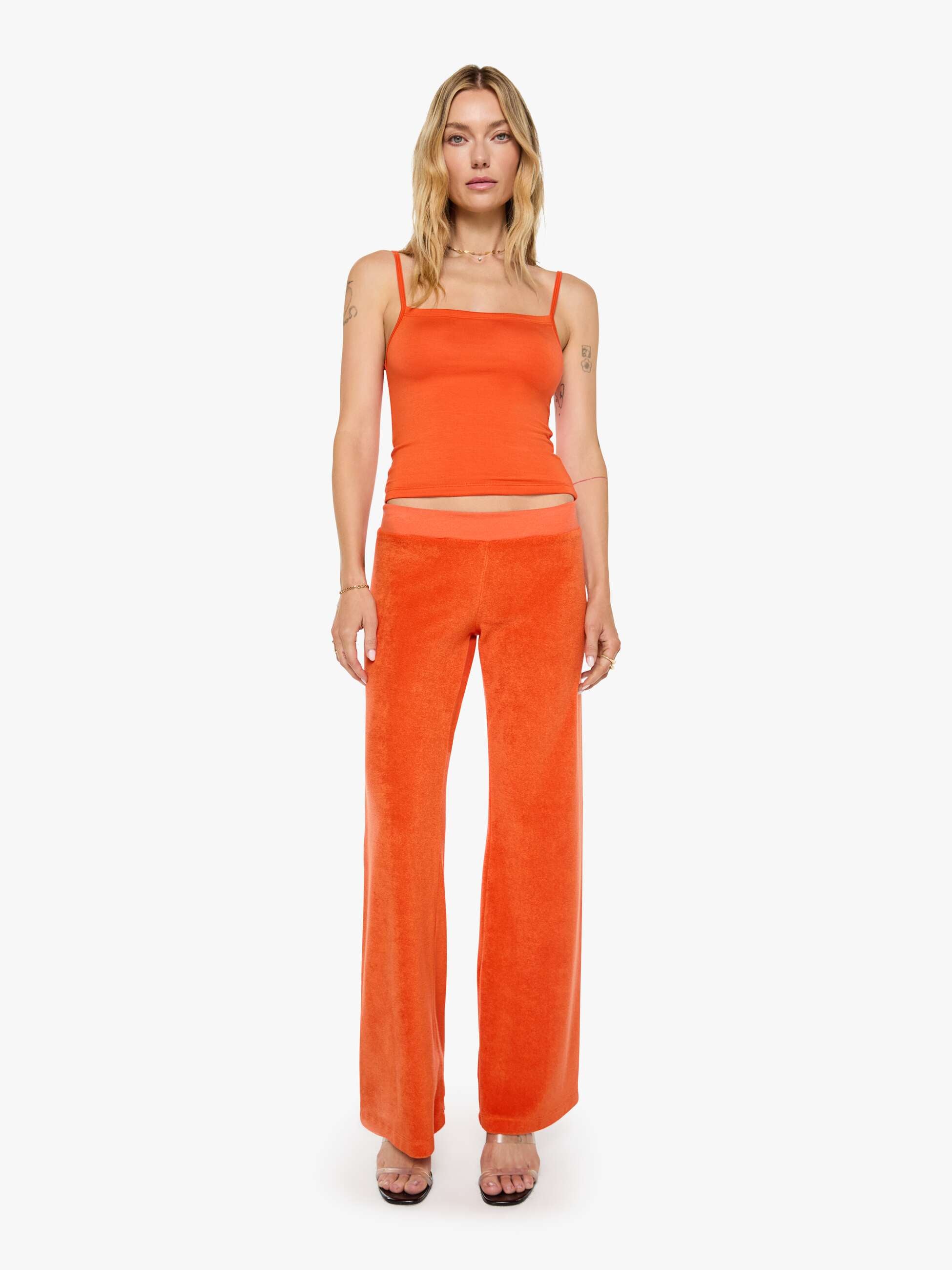 Eterne Low Rise Lounge Pant - Papaya | MOTHER DENIM