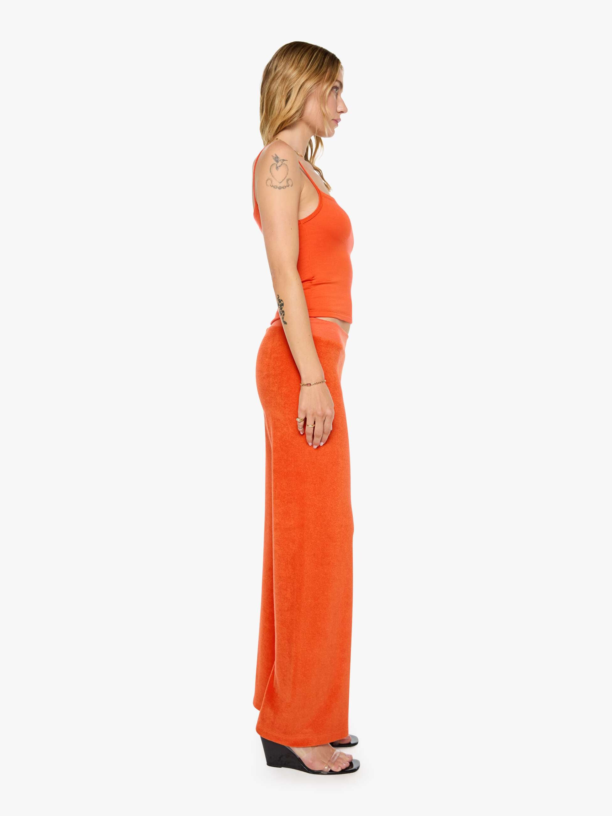 Eterne Low Rise Lounge Pant - Papaya | MOTHER DENIM