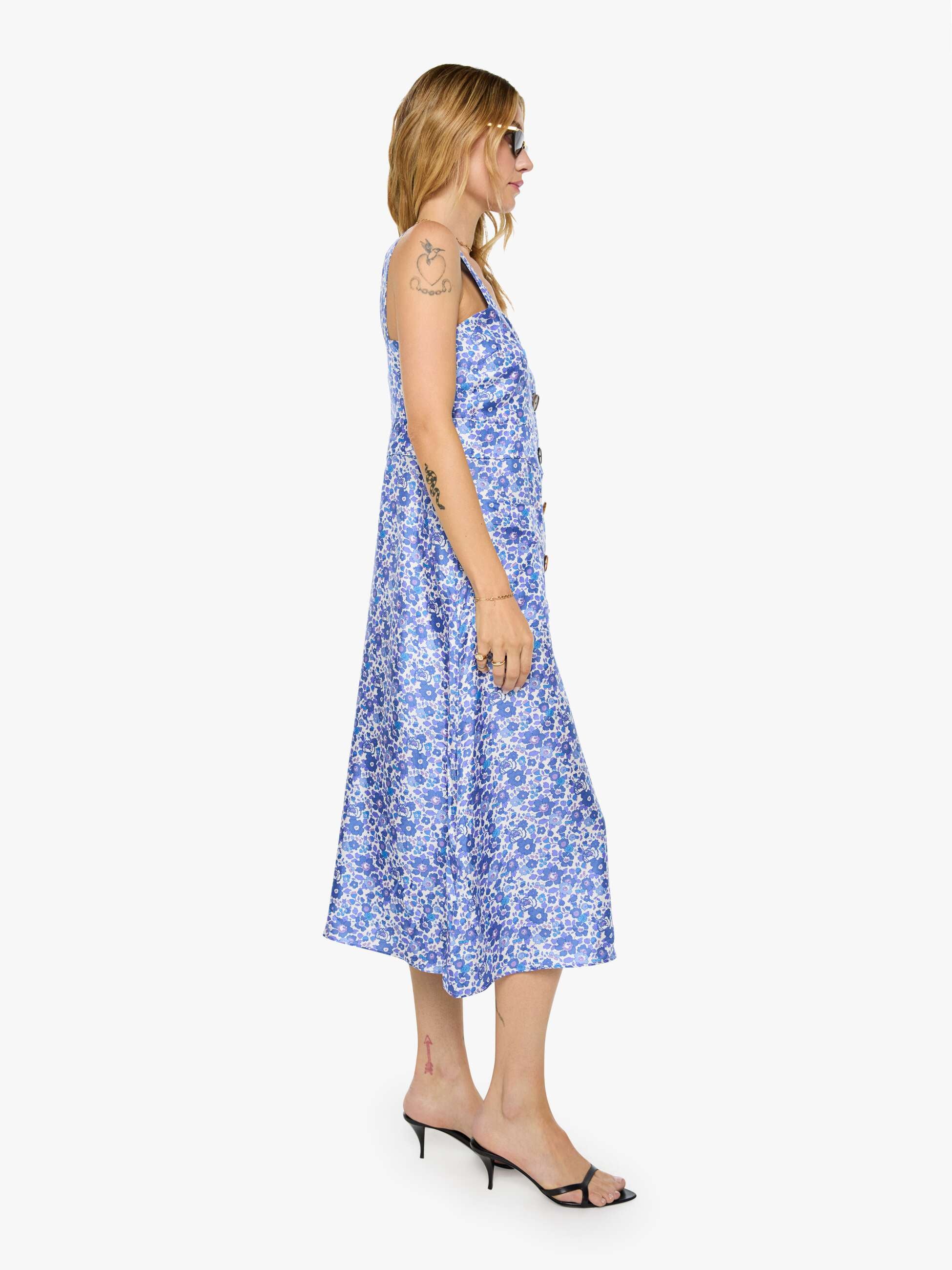 La Prestic Ouiston Bain De Soleil Dress - Betsy Bleu | MOTHER DENIM
