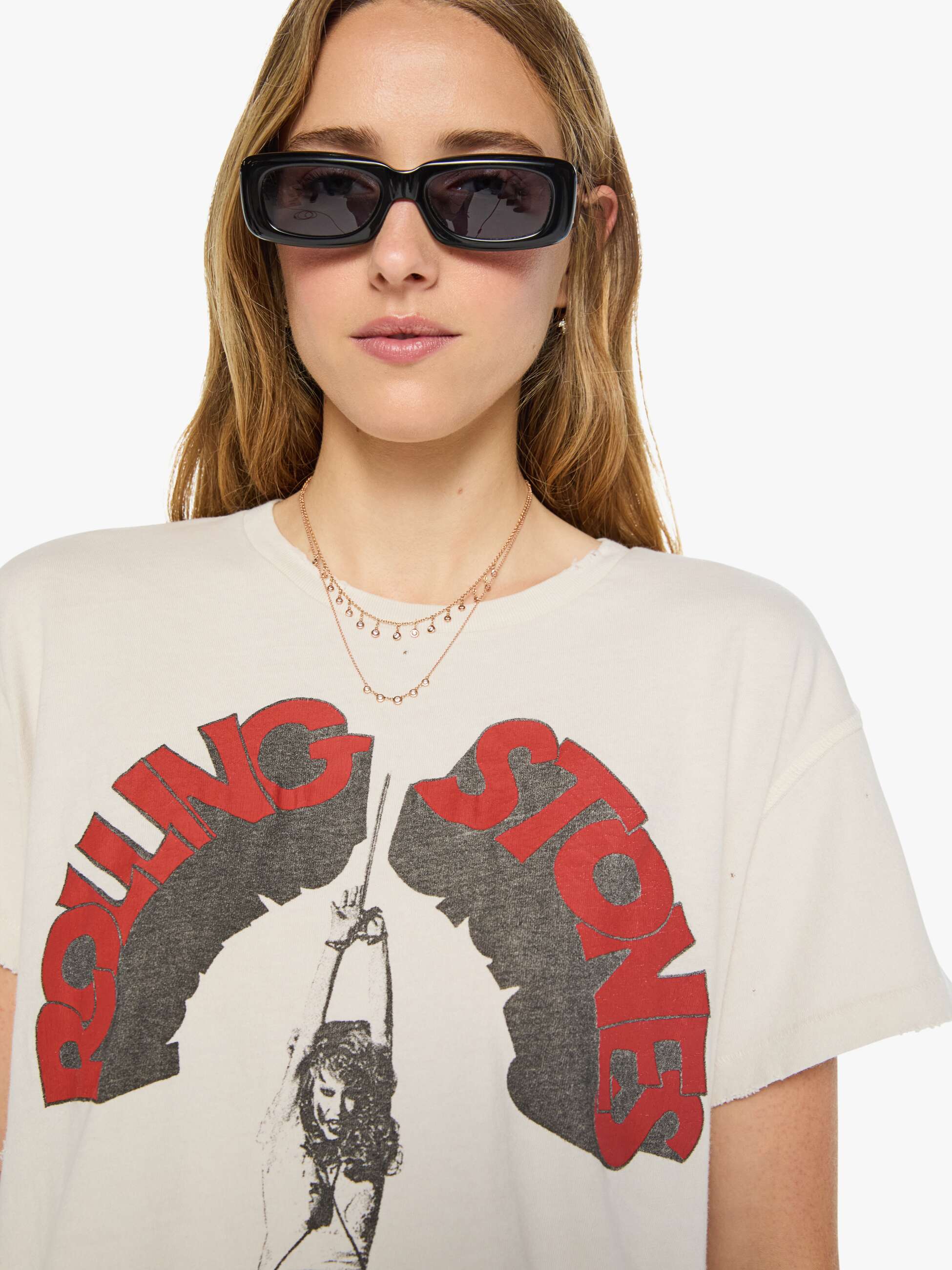 ミ*チ様 【美品】MADE WORN The Rolling Stones Po MadeWorn Rolling Stones Tee - Vintage White | MOTHER DENIM