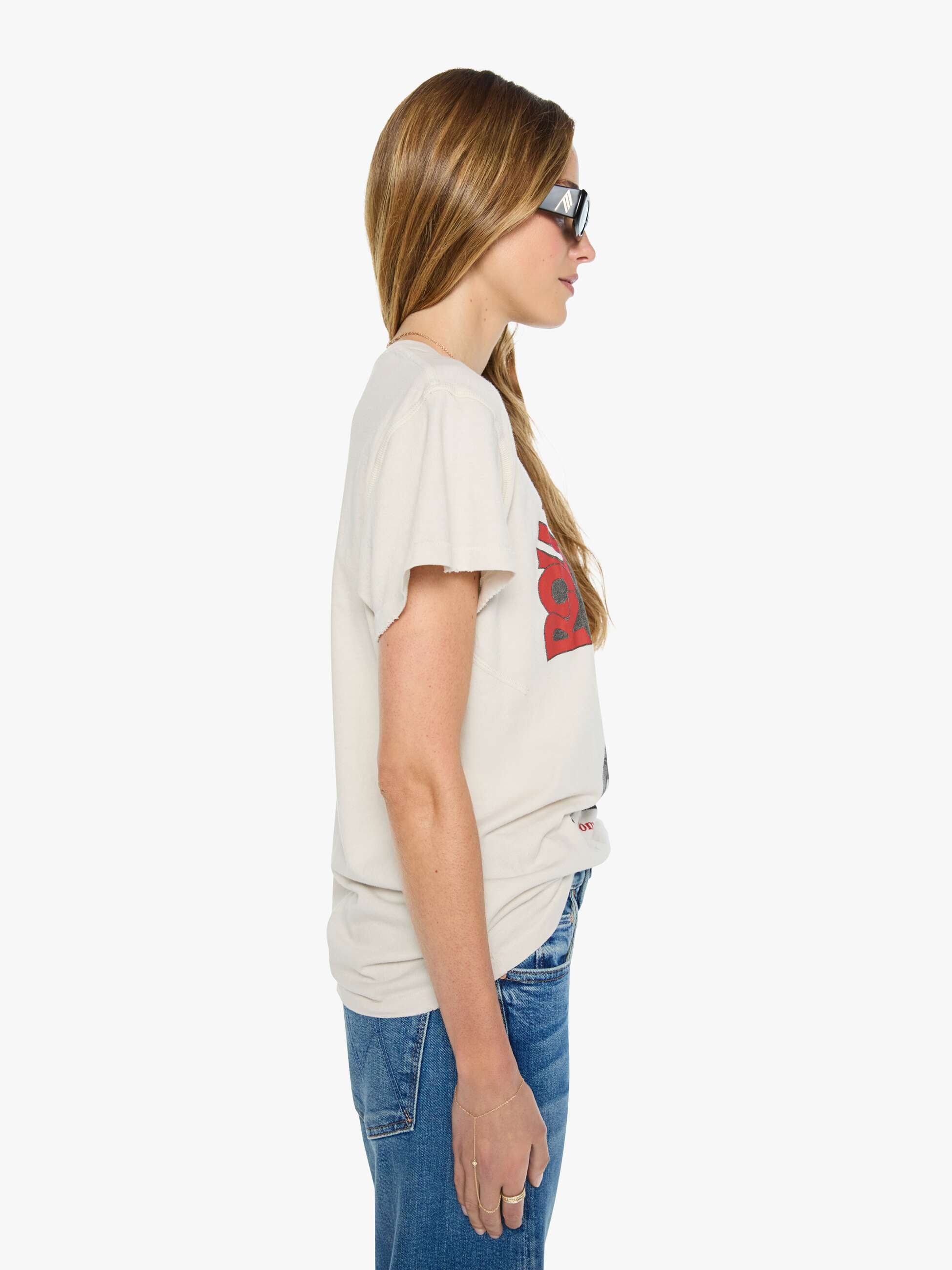 MadeWorn Rolling Stones Tee - Vintage White | MOTHER DENIM