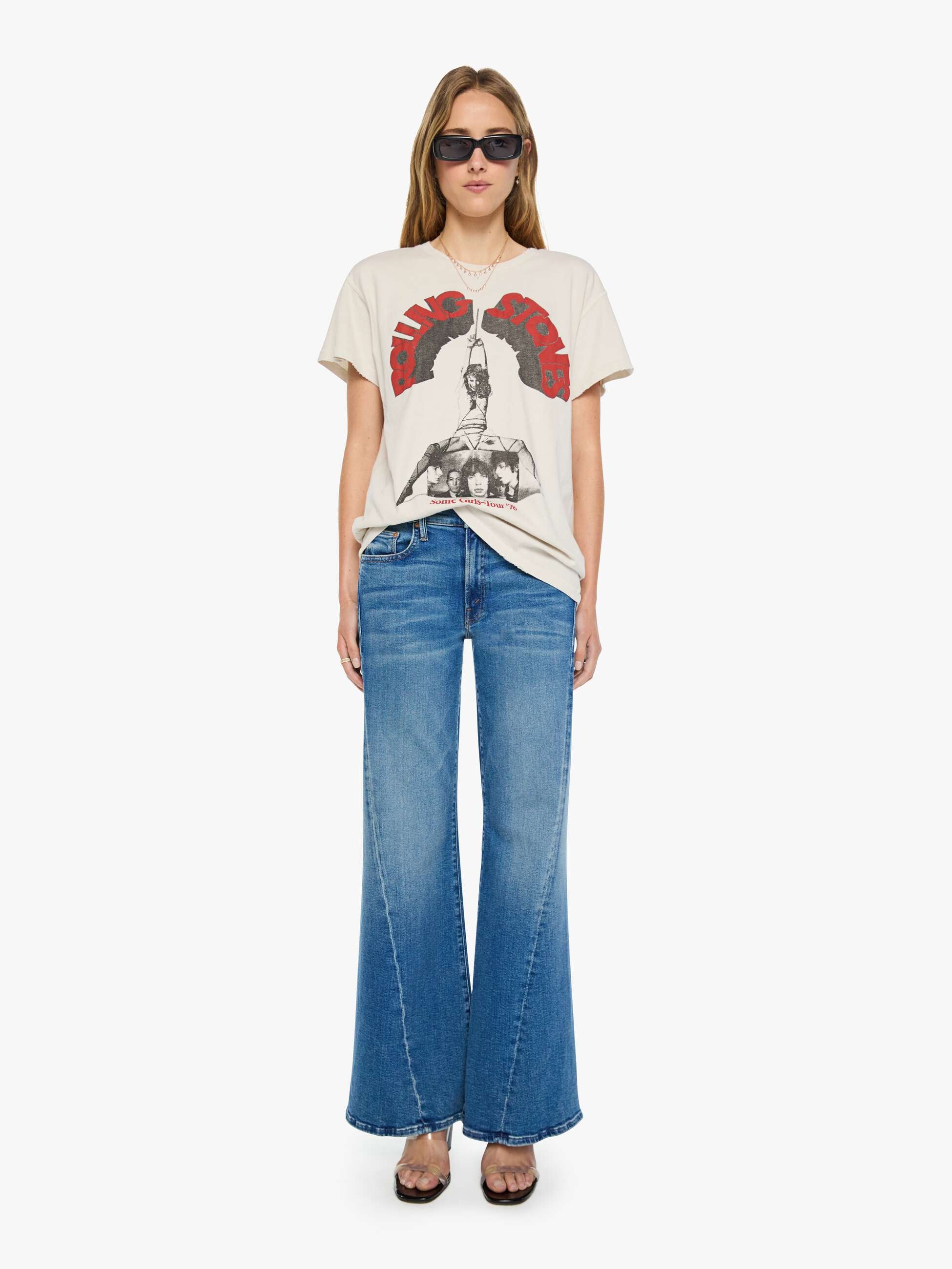 MadeWorn Rolling Stones Tee - Vintage White | MOTHER DENIM