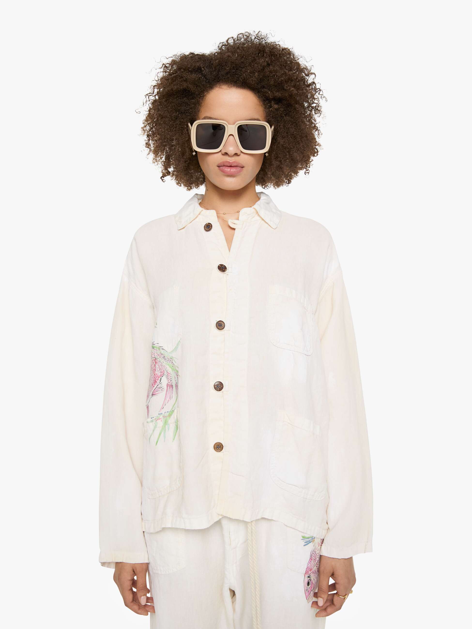 Dr. Collectors Saigon Shirt - White Koi Fish