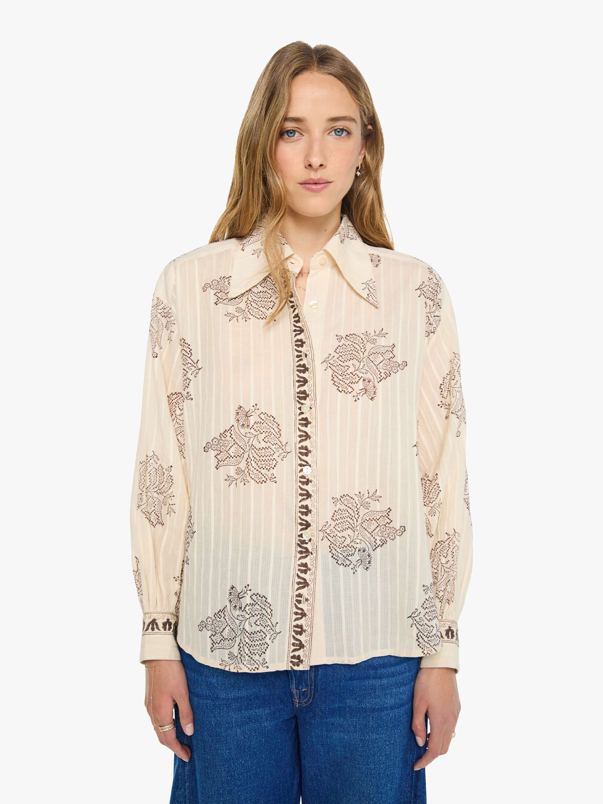 Alix Of Bohemia Kiki Shirt - Grapevine Stripe