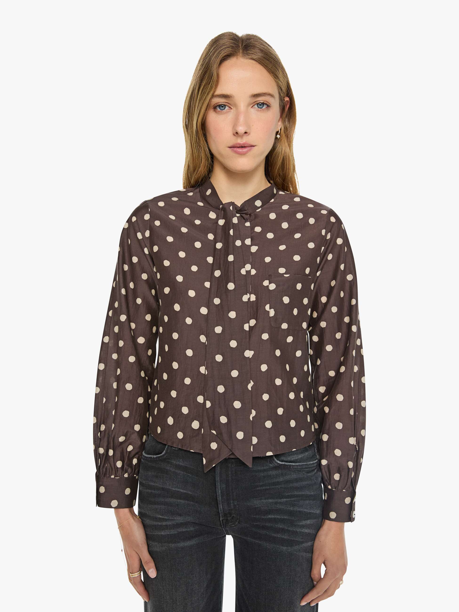 Alix Of Bohemia Molly Shirt - Mahogany Dot