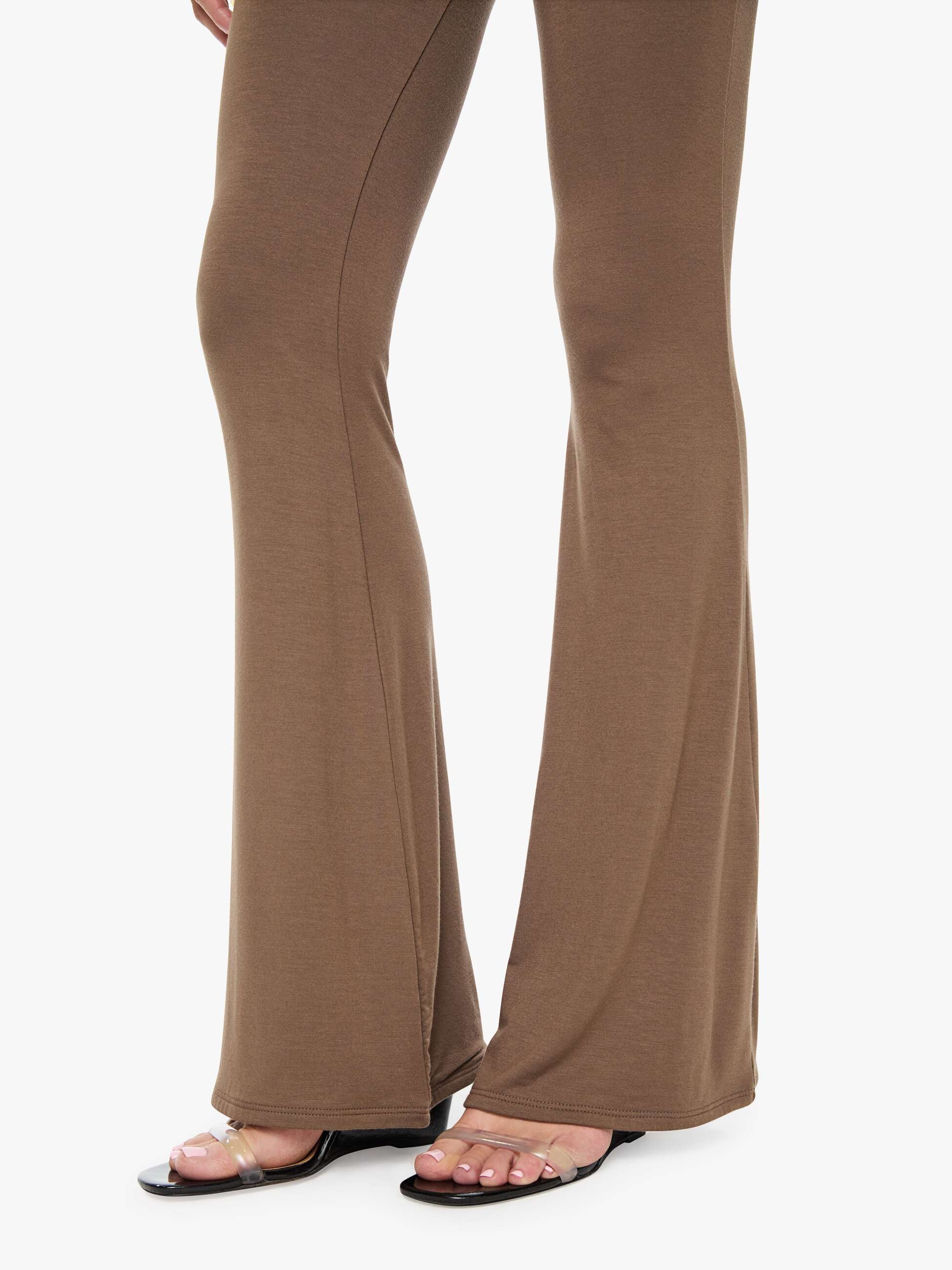 Eterne Foldover Flare Pant - Mushroom | MOTHER DENIM