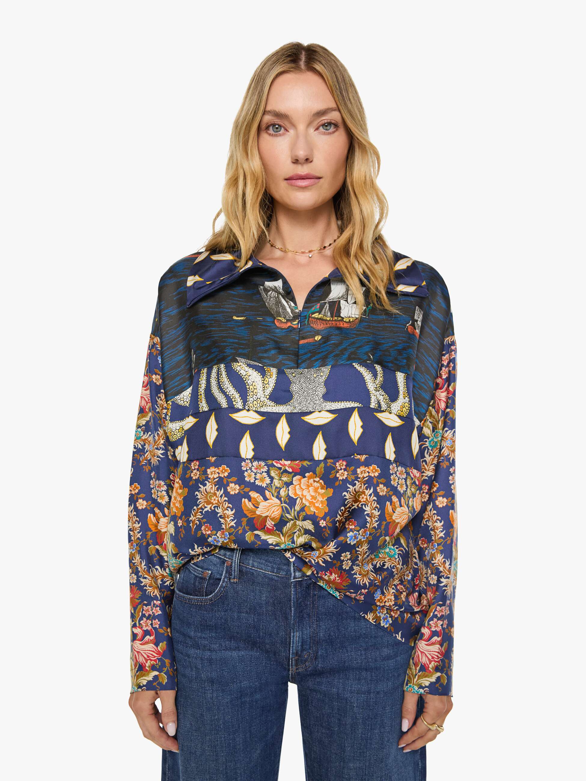 La Prestic Ouiston Sweat Zippe Shirt - Caravelle