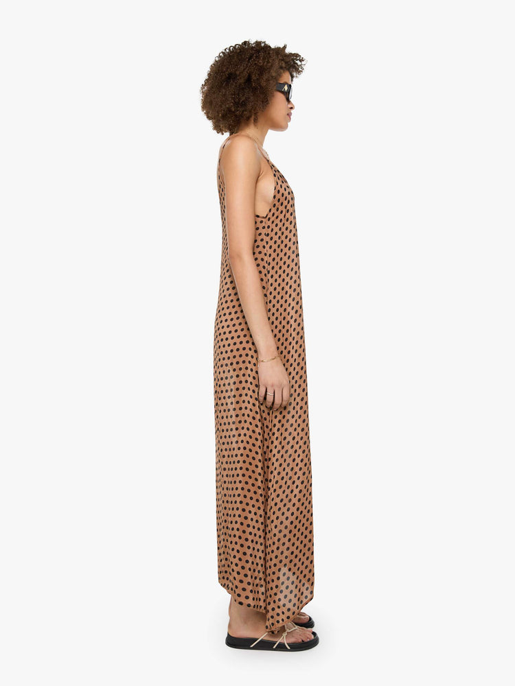 Natalie Martin Heather Maxi - Grande Polka Dot Black & Tan