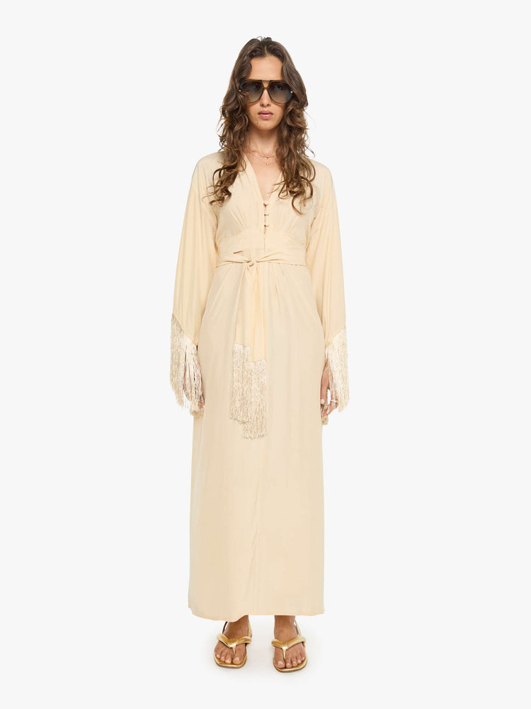 Natalie Martin Sarah Dress - Cream Fringe