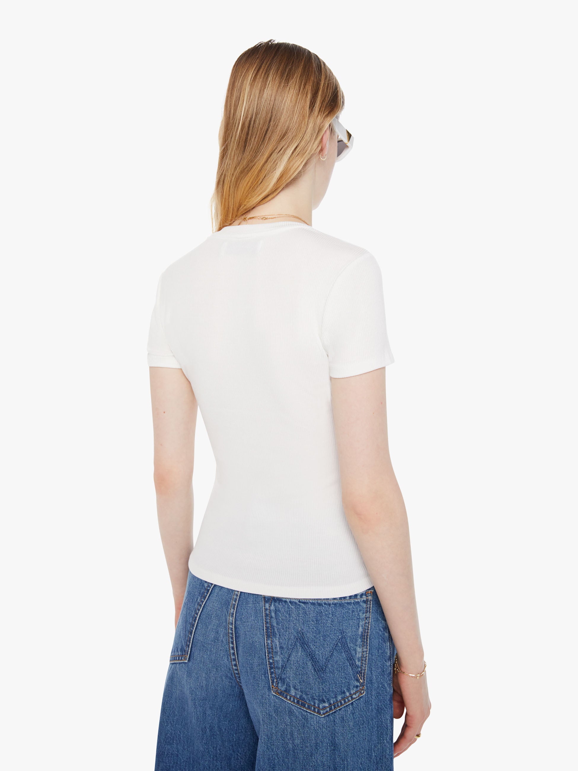 SPRWMN Baby Tee - White | MOTHER DENIM