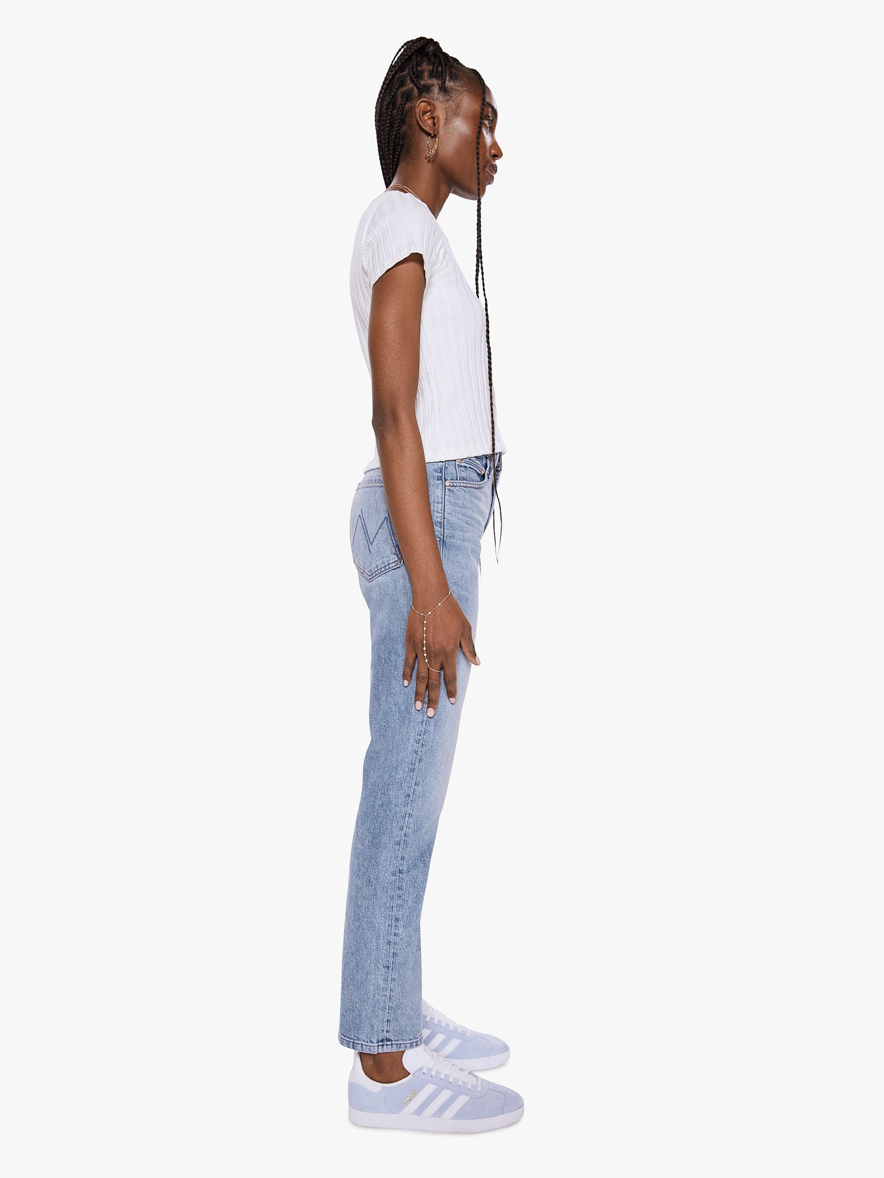 HIGH WAISTED RIDER ANKLE - SALT OF THE EARTH | MOTHER DENIM