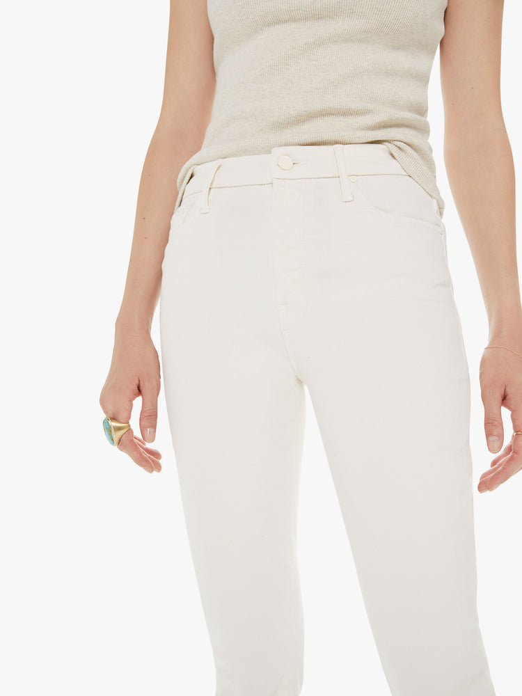 HIGH WAISTED LOOKER ANTIQUE WHITE MOTHER DENIM