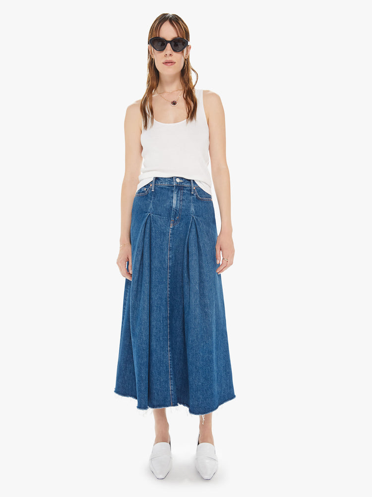THE PLEATED MAXI SKIRT FRAY - PERFECT DRUG | MOTHER DENIM
