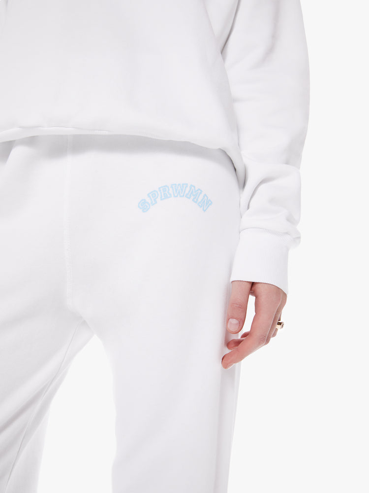 SPRWMN College Logo Sweatpants - White