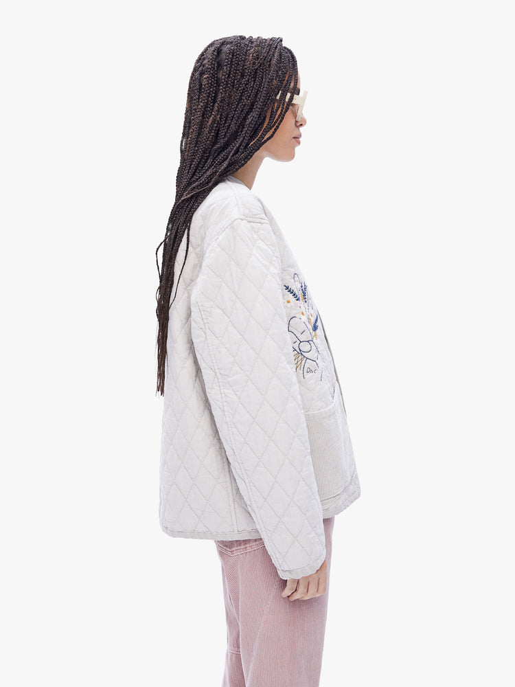 Dr. Collectors Peace Quilted Jacket - White Sand